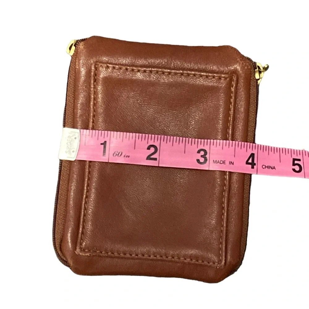Pouch Plus double sided wallet/coin purse by Kangaroos in tan leather. Used.